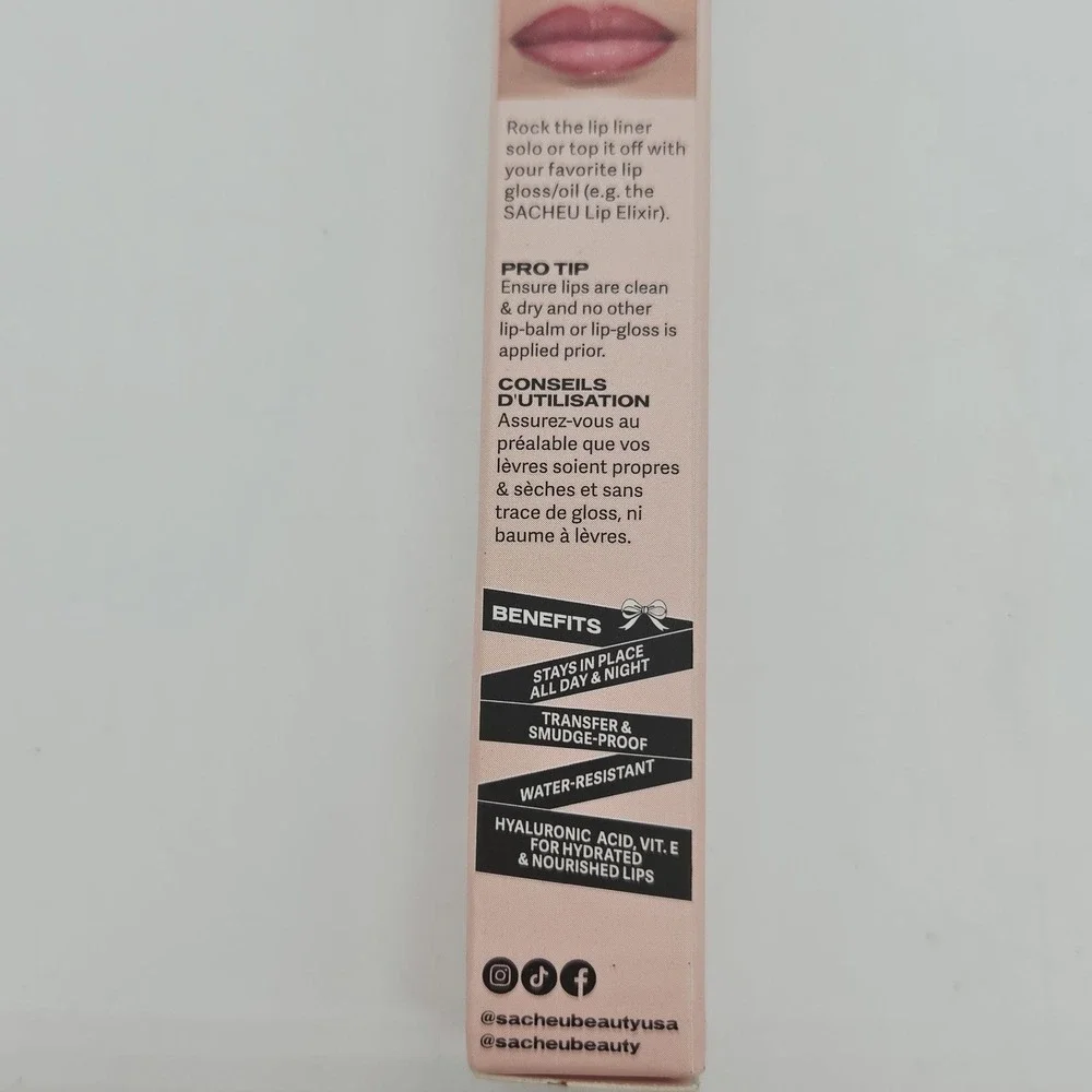 Sacheu Beauty STAY-N Peel Off Lip Liner Tattoo ~03 p-INKED~ Rose Pink Stain NIB